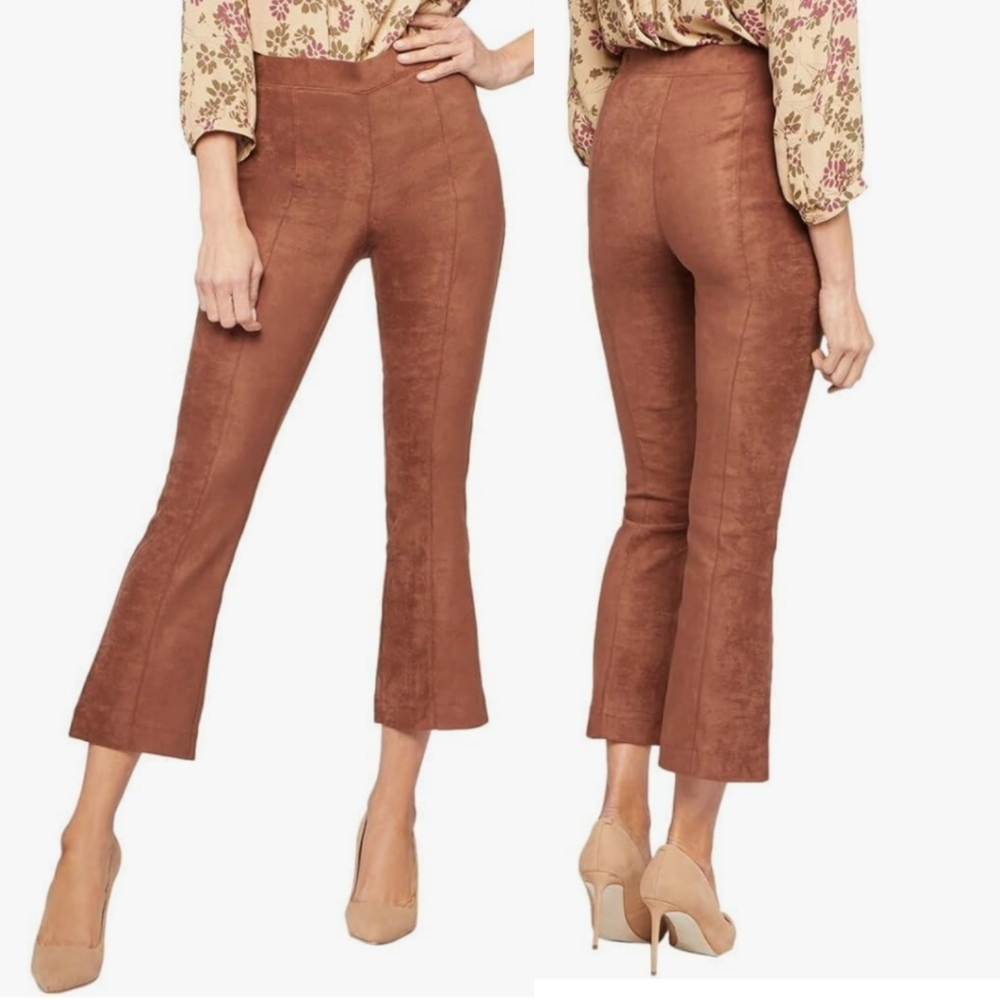 NEW NYDJ Women's Suede Pull-On Slim Boot Ankle Pant Size 12